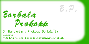 borbala prokopp business card